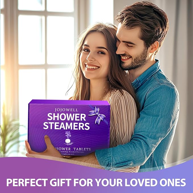 Lavender Shower Steamers Aromatherapy - 12 Pack Shower Bomes with Essential Oils, Birthday Gifts for Women Mom, Relaxation Stress Relief, Home Spa Gifts for Wife, Her