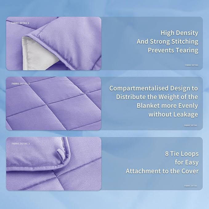 Topcee Weighted Blanket for Adults (20 lbs, 60" x 80") Queen Size Soft Cooling Heavy Blanket Sleeping, Apply to 190-210 lbs Body, Thick Breathable Blanket with Glass Bead, Easy Care