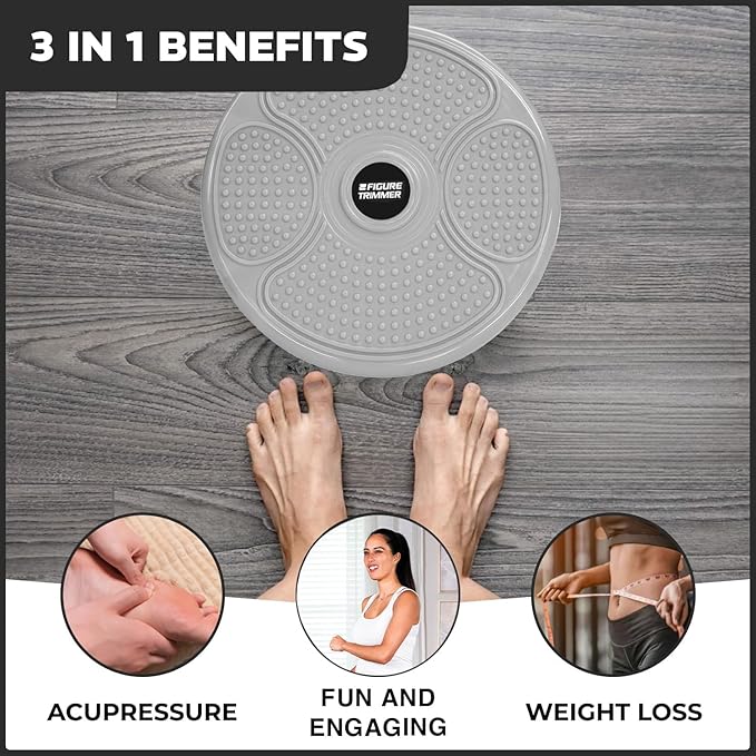Daiwa Felicity Figure Trimmer Ab Twister Board - Waist Twister Machine for Core & Abs Exercise - Waist Twisting Fitness Tool, Dizzy Disc Twist Board for Slimming Workout & Reflexology