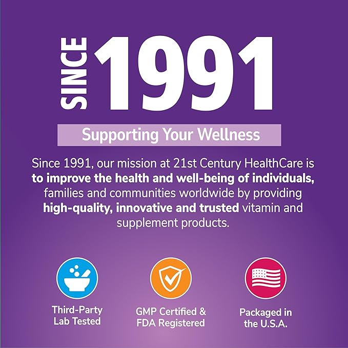 21st Century Glutathione 500 mg Plus Milk Thistle Extract & Alpha Lipoic Acid Capsules (120 Count), Reduced Form, Combats Harmful Radicals, Supports Cellular & Immune Health, Non-GMO, Gluten-Free