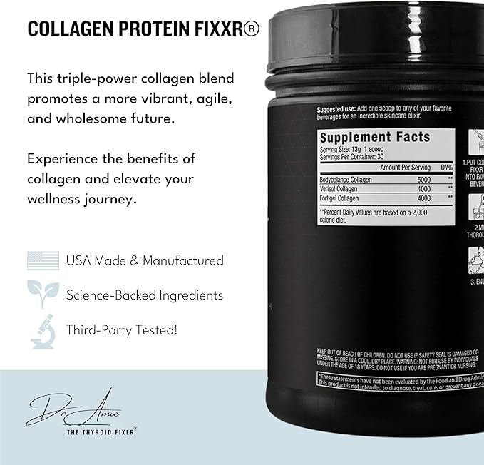 Collagen 2.0 by Dr. Amie | with 3 Bioactive Collagen Peptides | Unflavored | 30 Servings