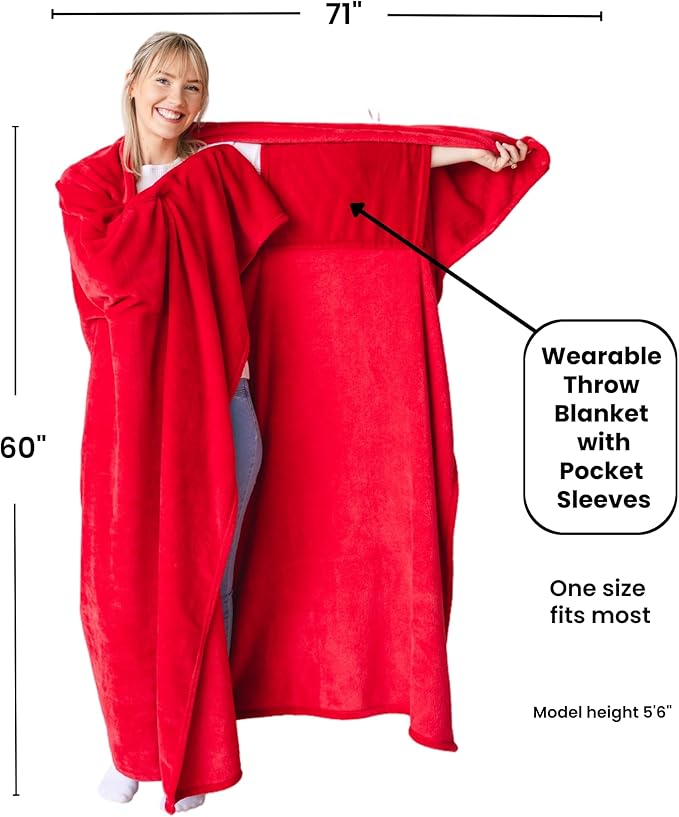 Wearable Blankets for Women, Adult Wearable Blanket Men, Top Christmas Gifts for Women, Wife Birthday Gift Ideas