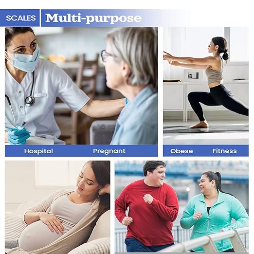 Medical Scale - Heavy Duty 660 lb High Capacity Wrestling Scale for Body Weight with Easy to Read LCD Display Physician Scale, Professional Medical Grade Scale for Doctor Home Gym Office