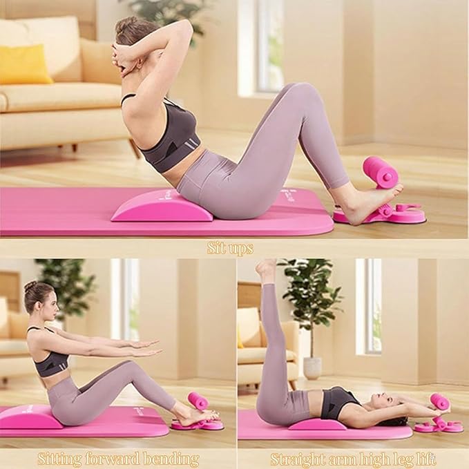 abs master sit up bar,sit ups foot holder with Elastic 2 Suction Cups and Pull Rope Portable Sit Up Assistant Device for Home Workout