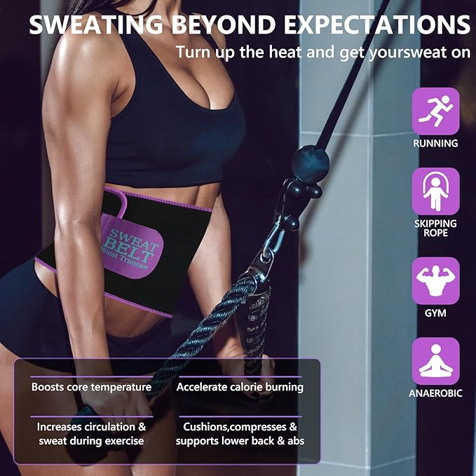 MORECOO Waist Trainer for Women, Sculpt Touch Sweat Band for Stomach, Waist Trimmer for Women's Workouts &Speed Belly Sweat
