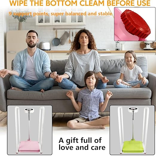 Assist The Elderly in Measuring Weight gain While Standing, with an Electronic Scale with armrests, Suitable for use in clinics, Hospitals, Schools, Nursing Homes (Pink)
