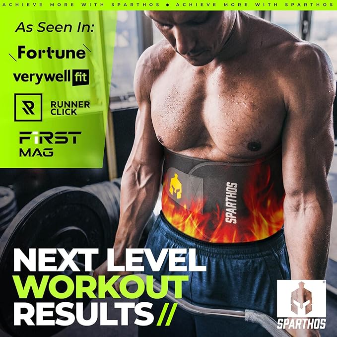 Sparthos Waist Trimmer Belt - Sweat More and Shorten Your Workout Time!
