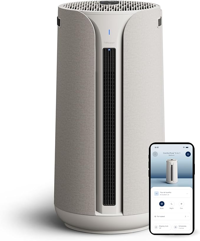 BLUEAIR ComfortPure Most Powerful 3-in-1 Cooling, Heating, Air Purifier – HEPASilent Cleaner for Home, Pets, Allergies, Dust, Odor, covers 1689 sqft in 1 Hour – All season comfort for large rooms