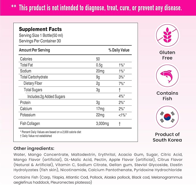 CJwellcare Innerb Glowshot Collagen (50.7 fl oz, 30 Servings) - Marine Liquid Collagen for Women, 3,000mg Collagen Peptides, Collagen Shots for High Absorption, Hair, Skin & Nails Supplement