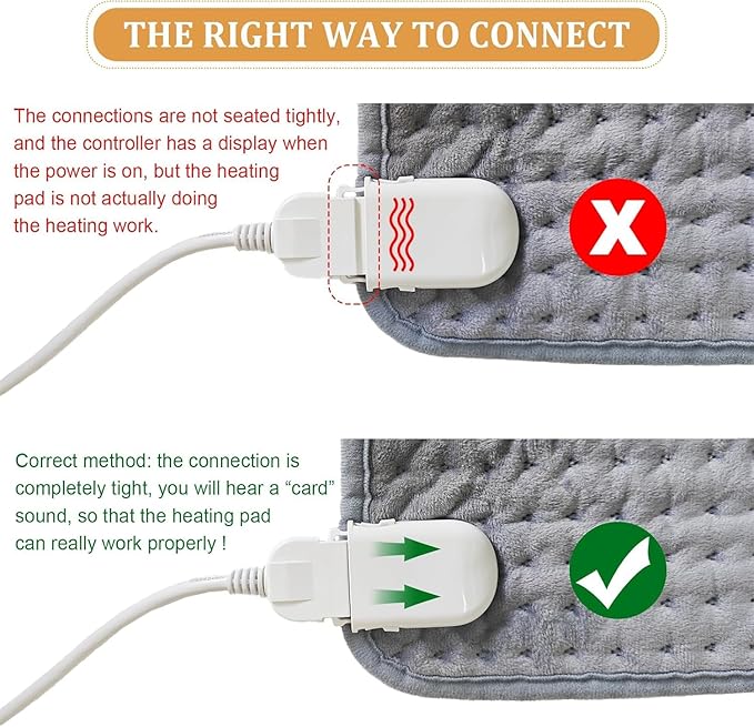 Extra Large Heating Pad for Back Pain Relief, 10 Heat Setting & 3 Auto-Off Timers, 20x40 Electric Heating Pad for Shoulders, Neck, Cramps, Menstrual Pain, Machine Washable, Gifts for Women Men