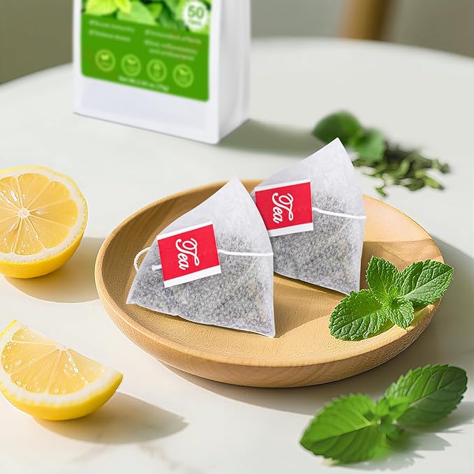 Lemon Balm Tea, 100% Pure & Natural Lemon Balm Leaves Herbal Tea Bags, Promotes Relaxation & Aid In Digestion, Caffeine Free, Non-GMO, Additives Free (1 Pack/100 Bags)