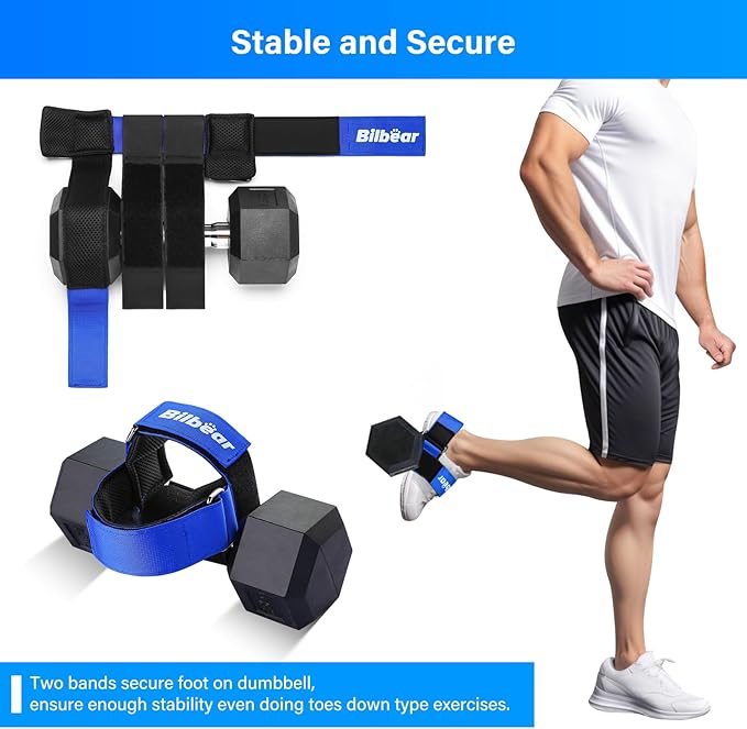 Tibialis Trainer Strap for Shin Splint Relief Exercises,Adjustable Dumbbell Foot Attachment for Hip Flexor Raises,Dumbbell Ankle Strap Relieve Leg Pain Increase Range of Motion