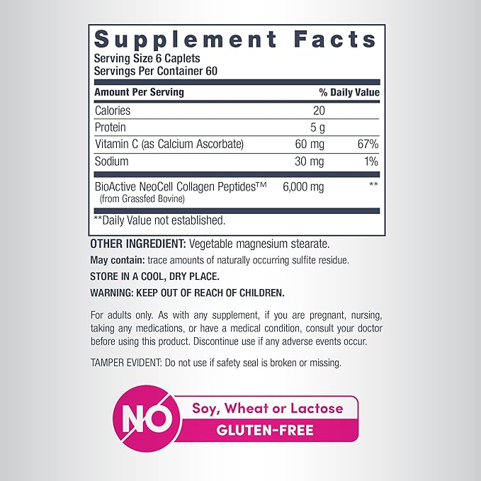 NeoCell Super Collagen Plus Vitamin C, Skin, Hair and Nails Supplement, Includes Antioxidants, Tablet, 360 Count, 1 Bottle