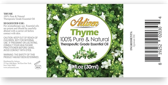 Artizen 30ml Oils - Thyme Essential Oil - 1 Fluid Ounce