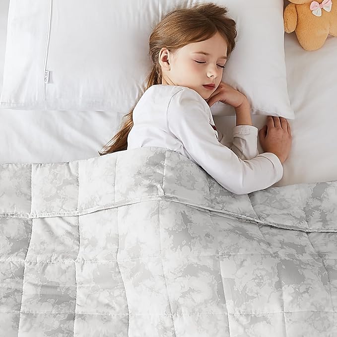 L'AGRATY Weighted Blanket - 36"x48" 5lbs Microfiber Material with Glass Beads Small Blanket for All-Season Summer Fall Winter Soft Thick