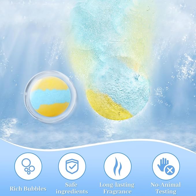 TranquilBliss Bath Bombs Set 50 PCS with 10 Rich Scents, Bath Bombs for Women, Natural Bubble Bombs with Shea Butter & Safe Oil, Ideal for Christmas, Birthday, Mother's Day Present (Brown)