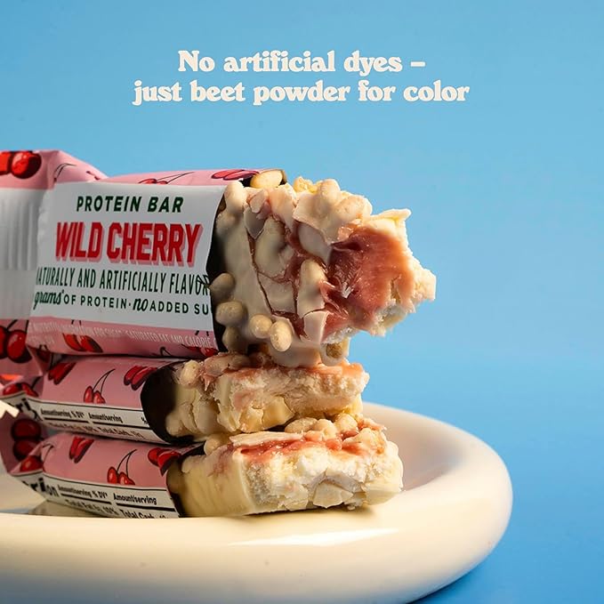 Barebells Protein Bars Wild Cherry - 12 Count, 1.94 oz Bars - Snacks with 20g of High Protein - Chocolate Nutrition Bar with 1g of Total Sugars - On The Go Snack & Breakfast Bars