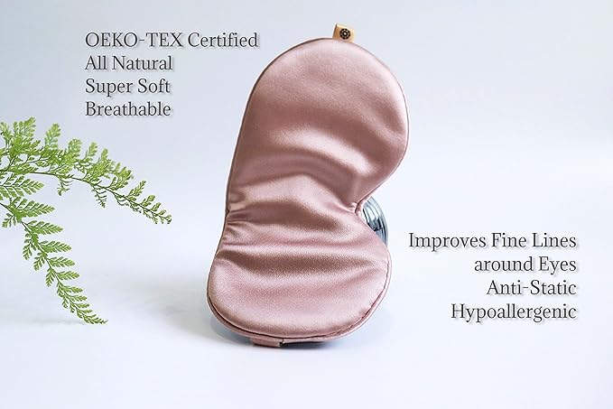 Premium Handcrafted 25 Momme Mulberry Silk Eye Mask for Sleeping (Ballerina)
