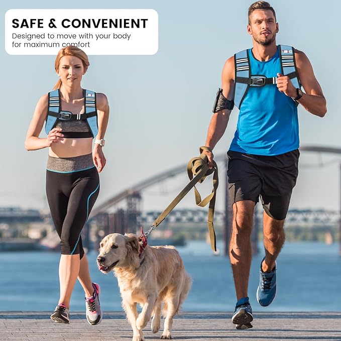 Weighted Vest Woman - 6lb/8lb/12lb/16lb/20lb/25lb/30lb Womens Weight Vest for Walking, Strength Training Weight Vests for Men, Reflective Stripe Fitness Vest for Workout Running Jogging