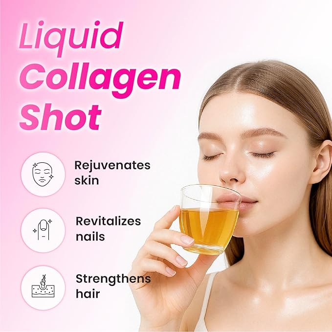 CJwellcare Innerb Glowshot Collagen (50.7 fl oz, 30 Servings) - Marine Liquid Collagen for Women, 3,000mg Collagen Peptides, Collagen Shots for High Absorption, Hair, Skin & Nails Supplement