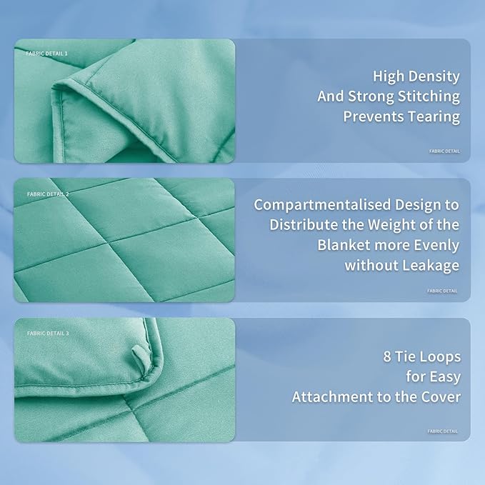 Topcee Weighted Blanket for Adults (20 lbs, 60" x 80") Queen Size Soft Cooling Heavy Blanket Sleeping, Apply to 190-210 lbs Body, Thick Breathable Blanket with Glass Bead, Easy Care
