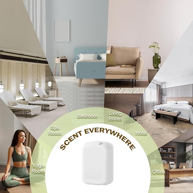 Smart Scent Air Machine for Home, Bluetooth Hotel Collection Diffuser with Smart Cold Air Tech, 1500 Sq. Ft Coverage Cold Air Diffusers Aromatherapy Diffuser for Home, Hotel, Office, Spa