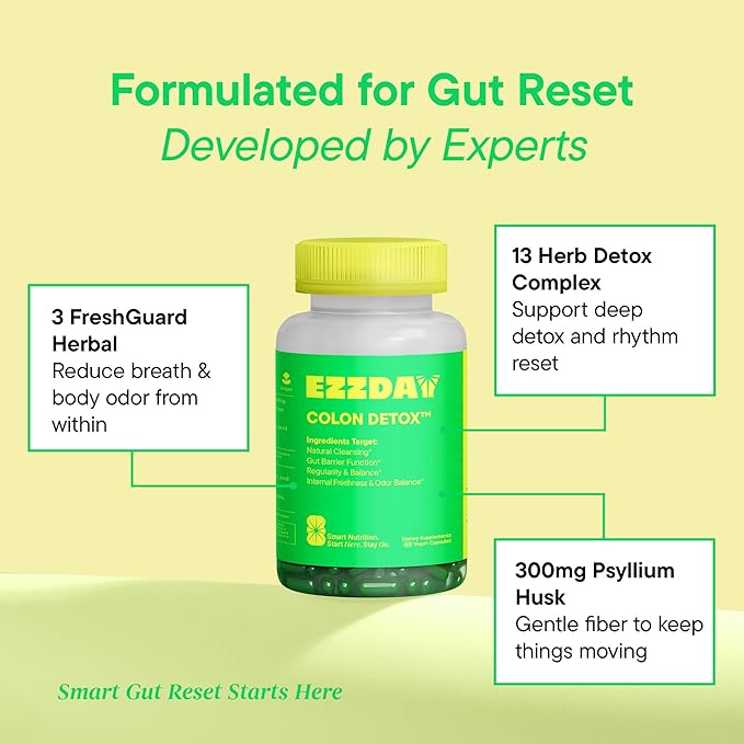 Colon Detox Cleanse | Beyond 14 Day Cleanses | Herbal Intestinal Cleanse & Constipation Relief Capsules with RenewElixir™ 10-in-1 Herbs & Probiotics for Gut Health, Bloating & Weight Support