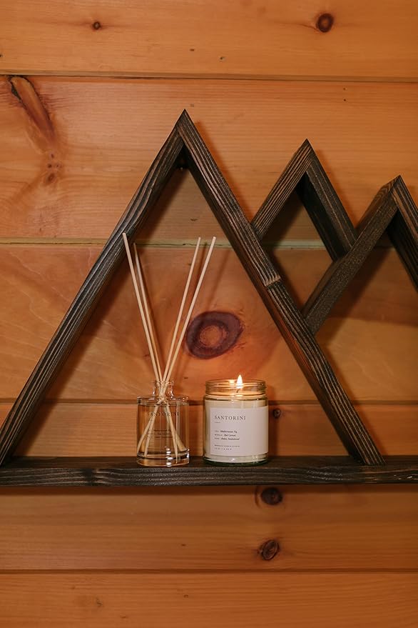 Brooklyn Candle Studio Santorini Jar Candle - Luxury Scented Candle, Vegan Soy Wax, Hand Poured in The USA, 50 Hour Slow Burn Time - 7.5oz