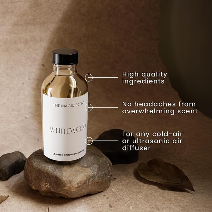 The Magic Scent Whitewood Diffuser Oil - Hotel & Home Luxury Scents Inspired by 1 Hotel Miami, Compare to My Way Diffuser Oil Scents for Home, Designed for Use in All Diffusers - 8.5 fl oz, 250 mL