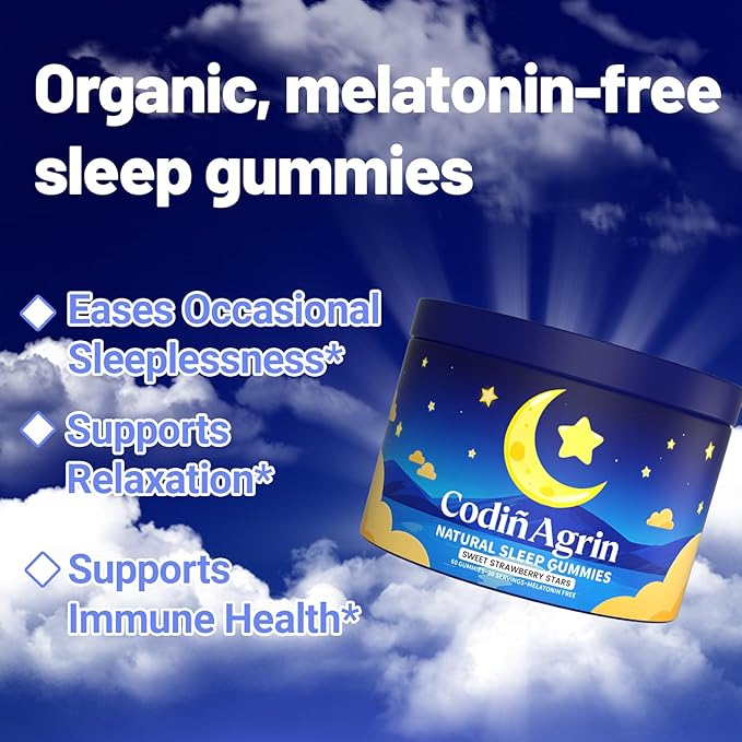 Natural Sleep Gummies for Adults - Non-Habit Forming Sleep Support Supplement, Containing Natural Ingredients, Let Me Sleep Gummies for Restful Nights, 60 Count