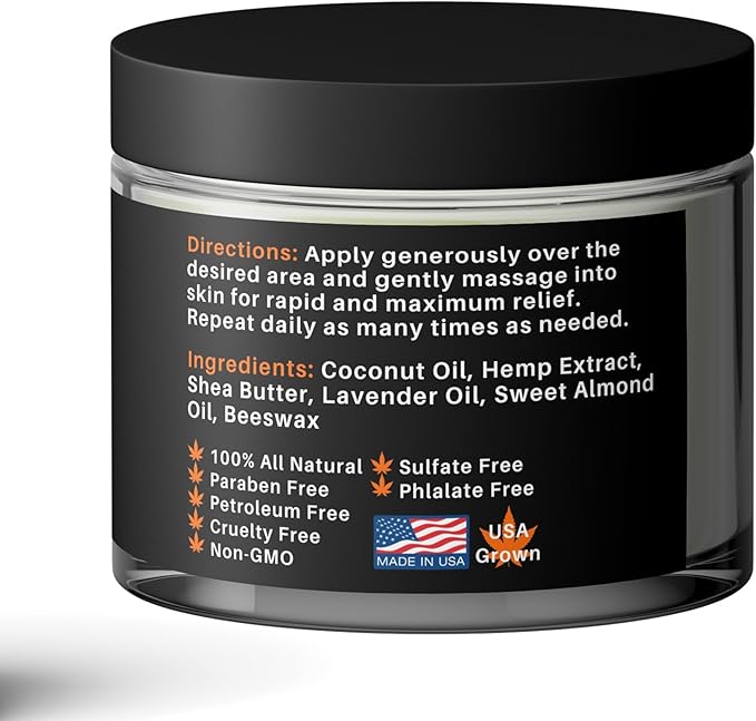 Medical Miracles Hemp 3000 Mg Extreme Strength Hemp Salve : Ideal for HIPS, Joints, Neck, Back, Elbows, Fingers, Hands, and Knees Made in USA