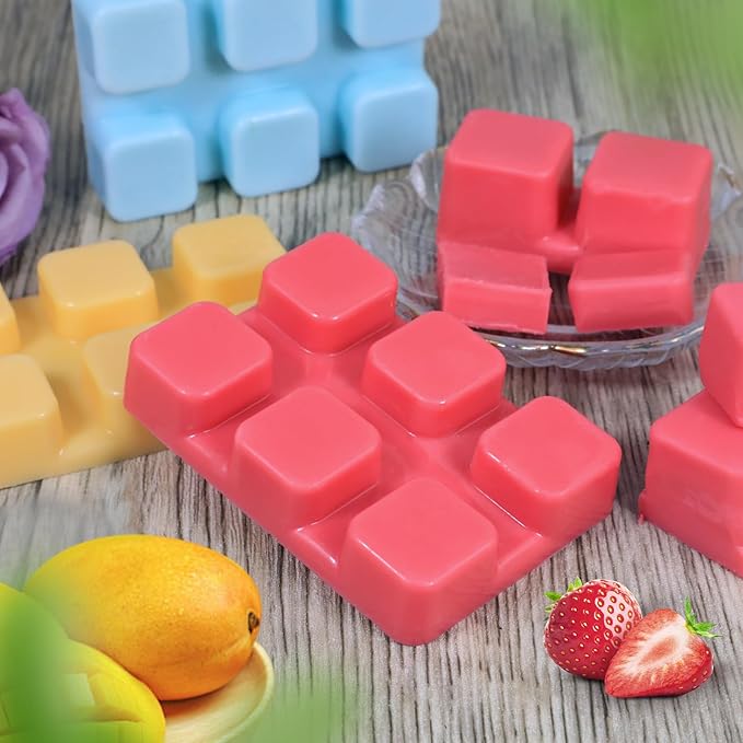 SCENTORINI Wax Melts, 6 Pack Scented Wax Cubes,Wax Melts Strong Scent, Soy Wax for Wax Warmer - Mint, Watermelon, Strawberry, Mango, Passion Fruit, Pineapple