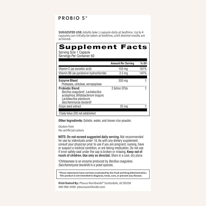 PLEXUS® ProBio 5®, 60 Capsules (2 Pack)