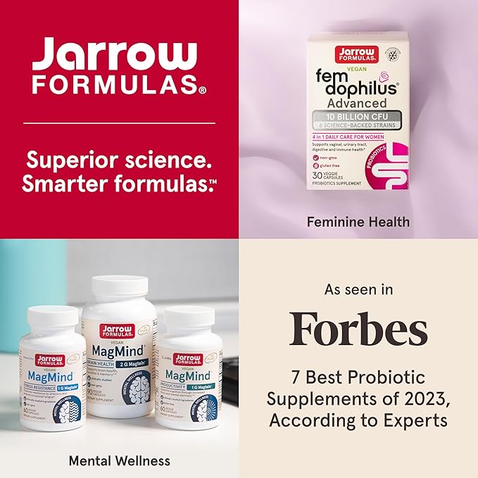 Jarrow Formulas Fem-Dophilus - 1 Billion Organisms Per Serving - 30 Veggie Capsules - Women’s Probiotic - Urinary Tract Health - Up to 30 Servings