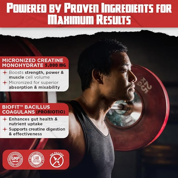 Old School Labs Classic BioFit™ Micronized Creatine Monohydrate ∣ Post-Recovery Powder for Strength & Performance ∣ Max Absorption ∣ Men & Women ∣ 60 Servings