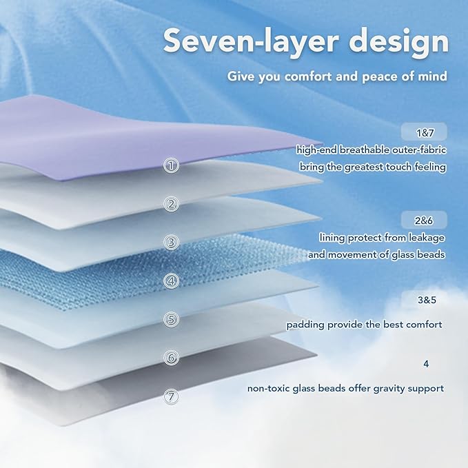 Topcee Weighted Blanket for Adults (20 lbs, 60" x 80") Queen Size Soft Cooling Heavy Blanket Sleeping, Apply to 190-210 lbs Body, Thick Breathable Blanket with Glass Bead, Easy Care