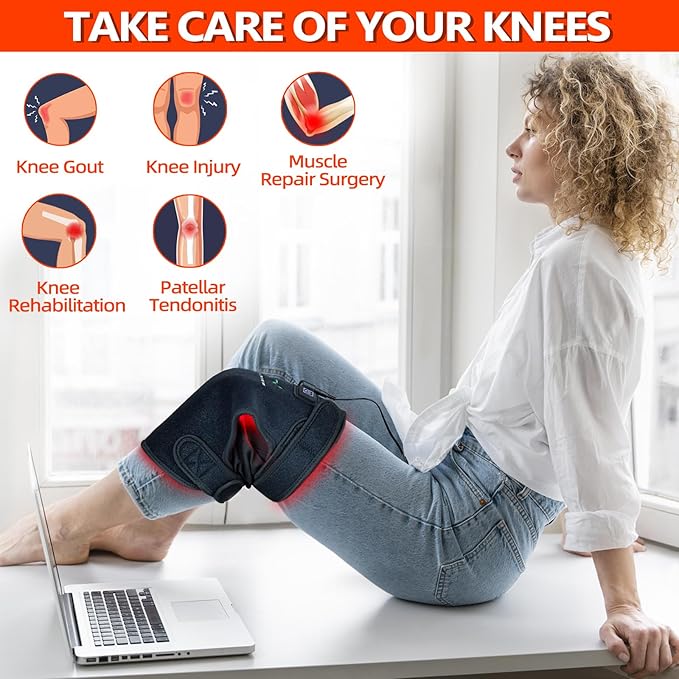 UTK Red Light Therapy for Body, 162Pcs 660nm Red Light & 54Pcs 850nm Infrared Light Therapy Belt for Knee Elbow, Home Use Wearable Red Light Therapy Pad for Joint Pain Relief