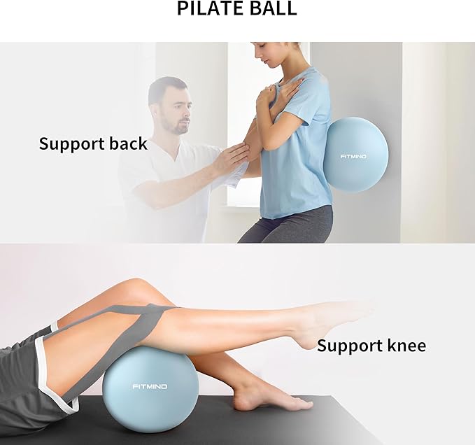 Exercise Balls Set 22-30 Inch & 9 Inch, Small Pilates Ball with Pump, Pregnancy Ball for Women, Yoga Balls for Exercise, Small Exercise Ball for Between Knees, Stability, Physio