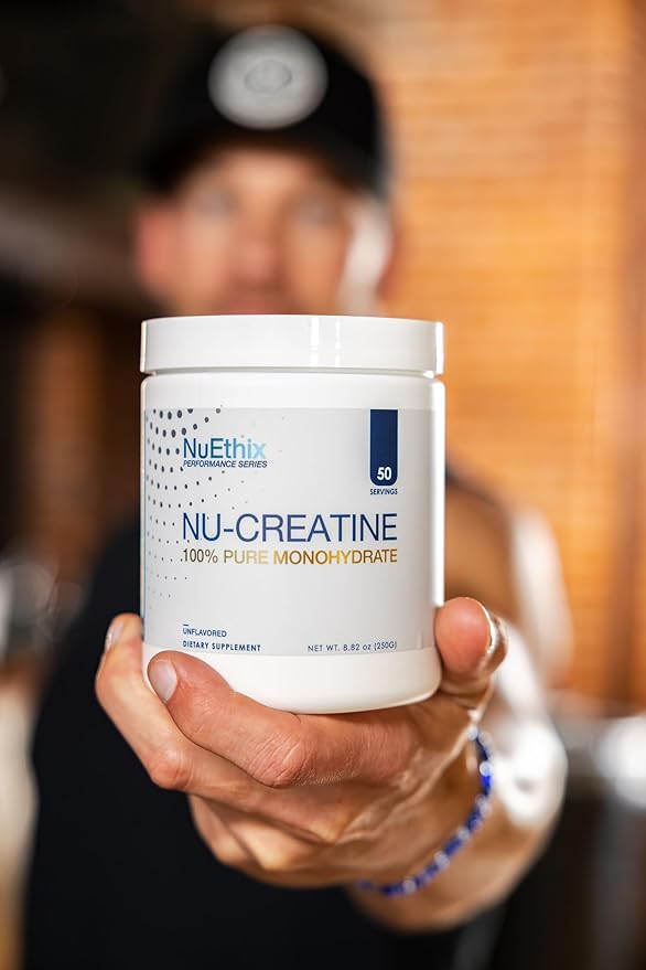 Nu-Creatine Pure Monohydrate to Support Muscle Growth & Recovery - Supports Cognitive Function - Maximize Your Performance and Workout - 5g per Serving - 50 Servings