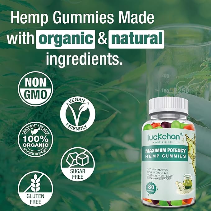 (4 Packs) Hemp Gummies High Potency for Sleep, Pain, Anxiety- Pure Extra Strength Organic Hеmp Oil Gummies - 100% Natural Bear Hemp Gummy for Adults