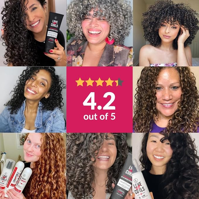 Love Ur Curls - Shampoo, Conditioner, Wavy All In One Styler to repair, define and hydrate hair and Irish Sea Moss Gel for touchable hold