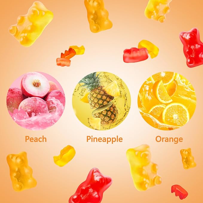 HOOLOO Hemp Gummies 980,000 Fruity, Bears Sugar Free Hemp Gummy for Adults, Made in USA