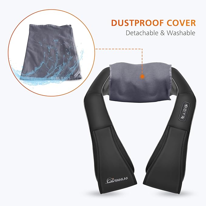 Neck Massager with Heat, Shiatsu Neck Back Massager for Pain Relief Deep Tissue, Knead Shoulder Massager Pillow for Back, Leg Muscle, Gifts for Dad