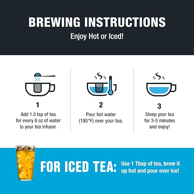 Tiesta Tea - Ceylon Orange Pekoe Black Tea, Loose Leaf, Single Origin Premium from Sri Lanka, Pure Unblended High Caffeinated, Hot or Iced & Brews Up to 200 Cups, 16oz Resealable Bulk Pouch