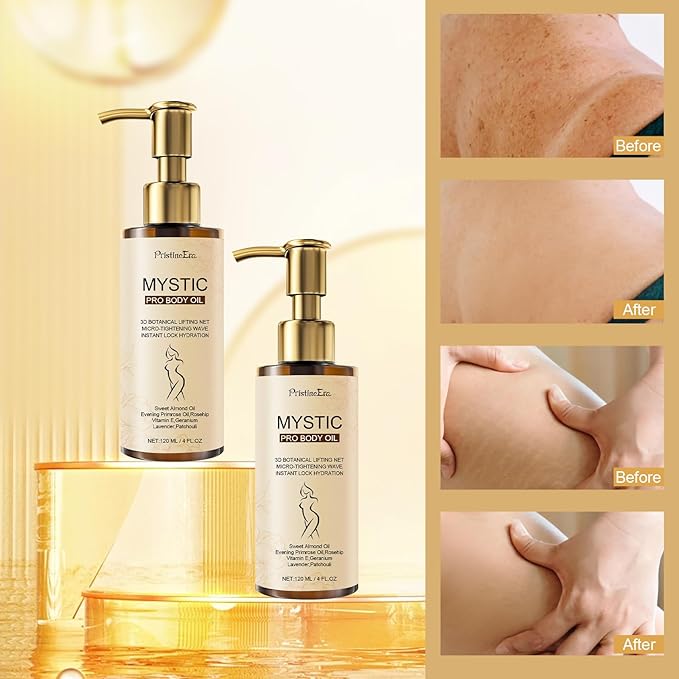 Mystic Body Firming Oil Deep Lasting Hydration and Firming Skin for Full Body Skin Tightening Magic Body Oil After Shower 4.23 fl oz (Fragance free)