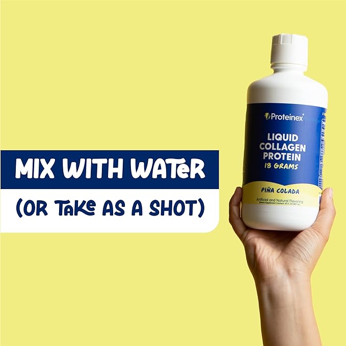 Proteinex Medical Grade Liquid Hydrolyzed Protein Max Strength - Supports Wound Healing and Doctor Recommended- No Carbs, Zero Sugars & Ready to Drink Liquid Protein (Natural Pina Colada, 30 Fl Oz)