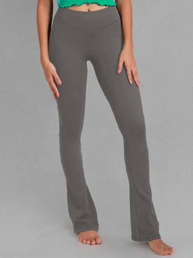 Sunzel High Waist Mini Flared Leggings for Women, Tummy Control Casual Flare Yoga Pants for Yoga Workout Gym