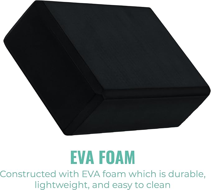3" Yoga Block, 10 Pack Bulk EVA Foam Yoga Blocks, Firm and Supportive Yoga Brick, Balance Foam for Stretching, Pilates, and Workout, 3" x 6" x 9"