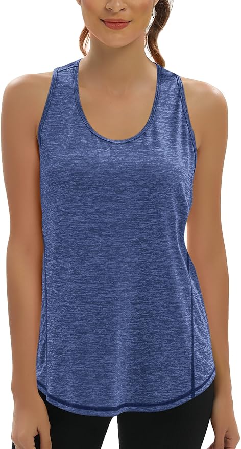 Aeuui Womens Workout Tops Open Back Racerback Tank Tops Sleeveless Yoga Athletic Running Shirts Gym Clothes for Women