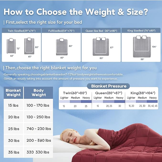 Topcee Weighted Blanket (25lbs 88"x104" Cal King Size) Soft Cooling Heavy Blanket Sleeping, Apply to 240-260 lbs Body, Thick Breathable Blanket with Glass Bead, Easy Care